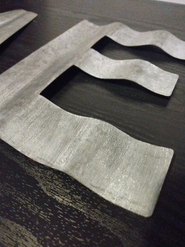 2 Rustic 9" Letter Corrugated Tin Metal | Letters "A" & "E" - Picture 2 of 3