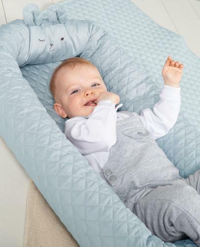 roba Babylounge 'roba Style' - Nest mit Bärengesicht 'Benny' - hellblau - Bild 6 von 7