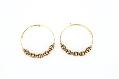 Alex and Ani Women's Endless Hoop Rafaelian Gold Earrings $58