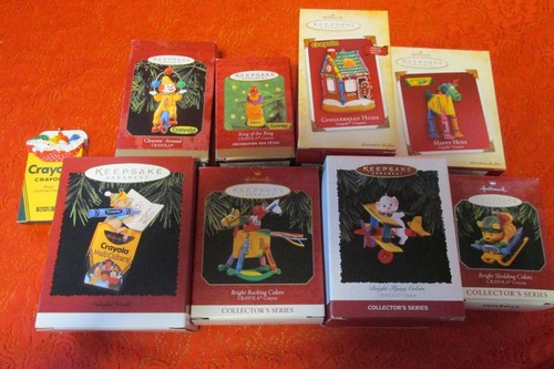 Lot of 9 Crayola Crayons Hallmark Keepsake Christmas Ornaments 80s 90s 2000s - Picture 2 of 6