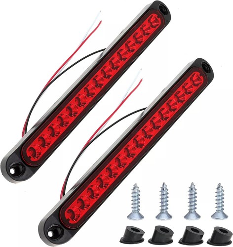 DOT-Compliant 2x 15LED Red Light Bar - 10'' Trailer Reverse/Tail Strip - Picture 11 of 11