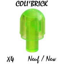 Lego 58176 - 4x Gyrophare / Light cover with Bar - Trans Bright Green - New Neuf