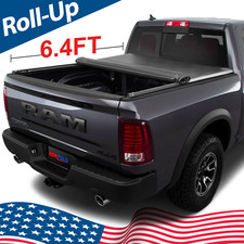 Soft Roll-Up Tonneau Covers Soft Roll-Up Bed Cover Tonneau Cover for 09-18,19-20 Classic Ram 1500 6.4FT