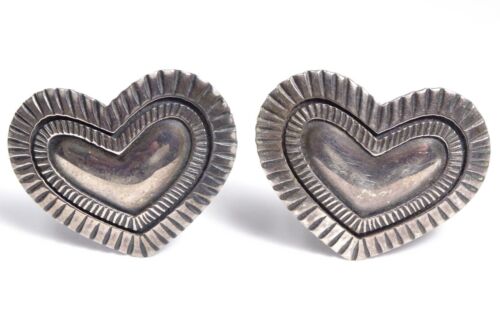 Rare James Avery Sterling Silver Heart Clip On Ea… - image 1