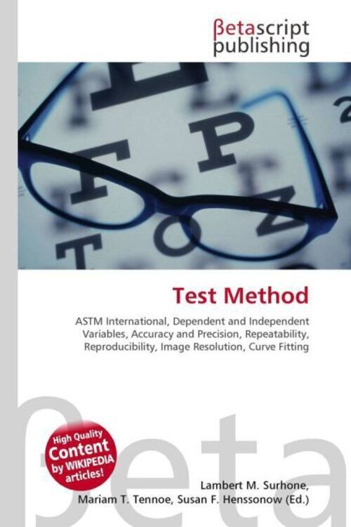 Thumbnail - Lambert M. Surhone (u. A.) | Test Method | Taschenbuch | Englisch