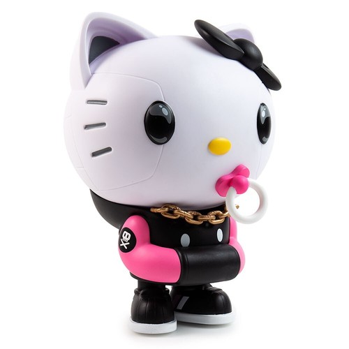 Kidrobot x Quiccs x Sanrio Hello Kitty Exclusive Pink/Black 8" Vinyl Art Figure - Picture 2 of 4