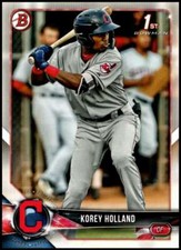 2018 Bowman Draft #BD-89 Korey Holland Indians RC ROOKIE PROSPECT 