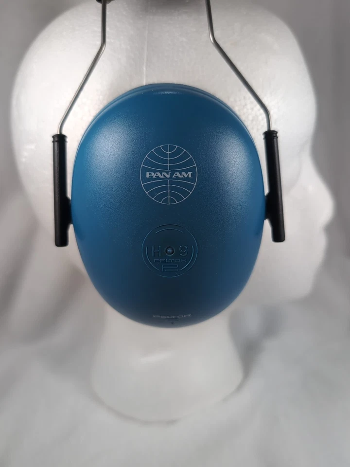De colección Peltor H9a Azul Pan Am Protector Auditivo Raro Suecia Lote De 2 Foto 2 de 4