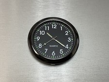 Mini Black Dial Car Clock, Stick-On Quartz Clocks Fit For Dashboard/ Home/ Boat