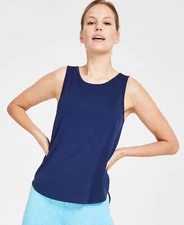 ID Ideology Women's Birdseye Mesh Tank Top, Size M, Indigo Sea