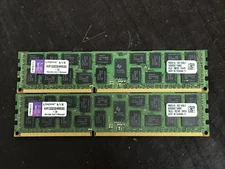 Lot of 2 -- 16GB Kingston (2x8GB) DDR3-1333 PC3-10600 Server Memory RAM