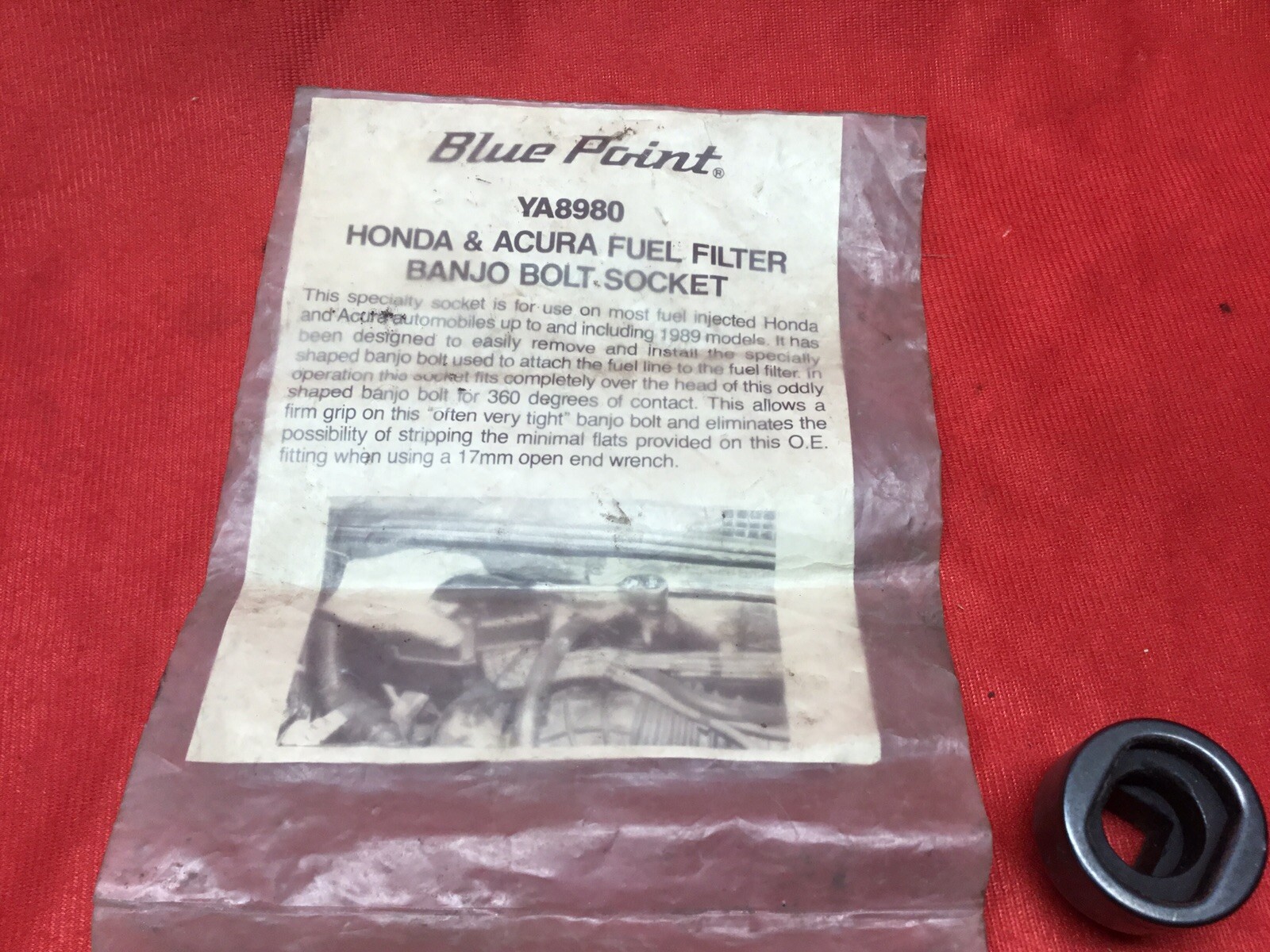 BLUEPOINT HONDA & ACURA FUEL FILTER BANJO BOLT SOCKET YA8980 eBay
