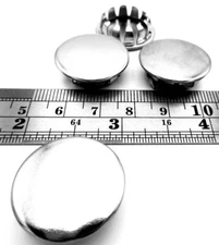 11/16" Hole Fit - Nickel Plated Steel Hole Plug Cap Push-In Fit All Weather