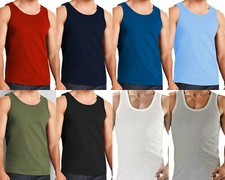 Men Cotton Vest Tank Sleeveless Plain Undershirt OutDoor Summer Everyday Top