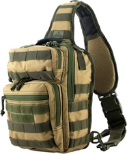 Red Rock Outdoor Gear Rover Sling Pack Coyote OD Quick-Access Pockets MOLLE