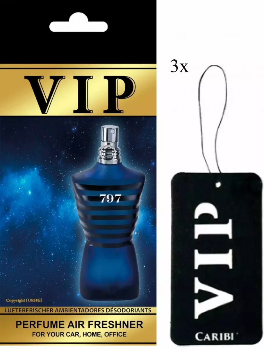 3х Car Air Freshener Luxury Perfume Fragrance №797 Caribi Jean Paul Ultra  Male