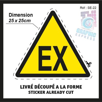 Stickers Autocollants Matières Explosives - 10x10cm - SE-30 - Neufs