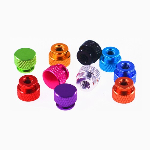 Knurled Thumb Nuts M3 M3.5 M4 M5 M6 Color Aluminum High Type Hand Grip Knobs Nut - Picture 8 of 10