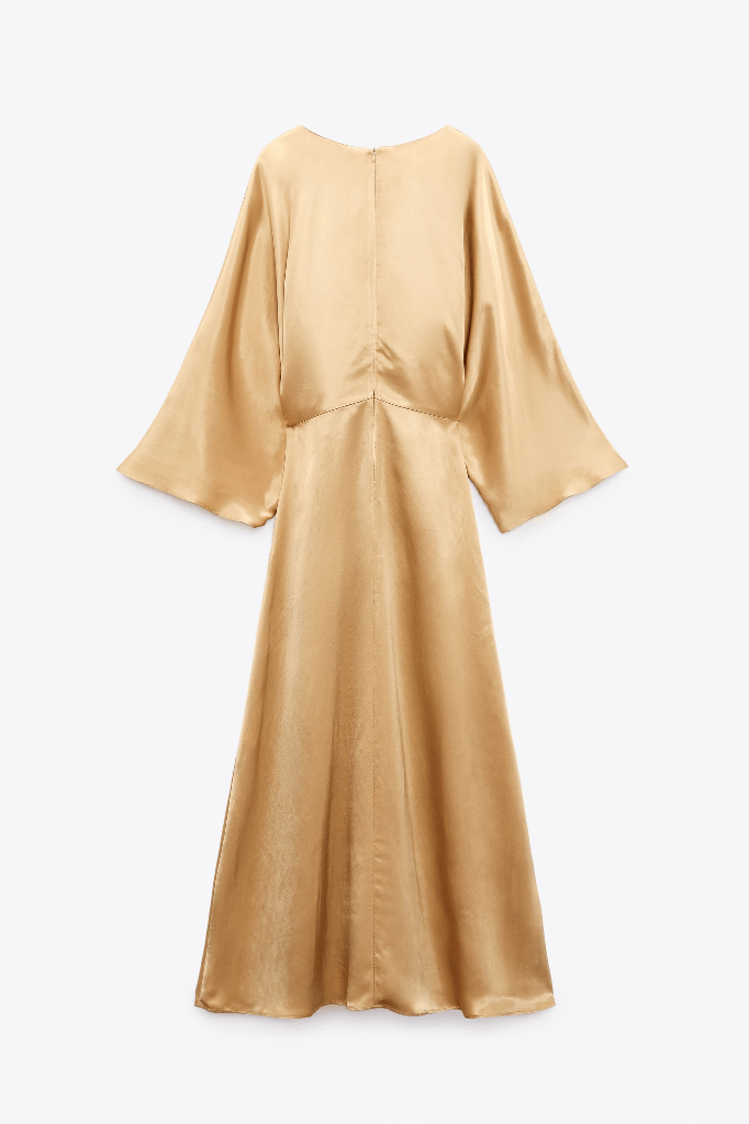 ZARA KNOTTED SATIN EFFECT DRESS GOLD NWT | eBay ZARA KNOTTED SATIN EFFECT DRESS GOLD NWT | eBay