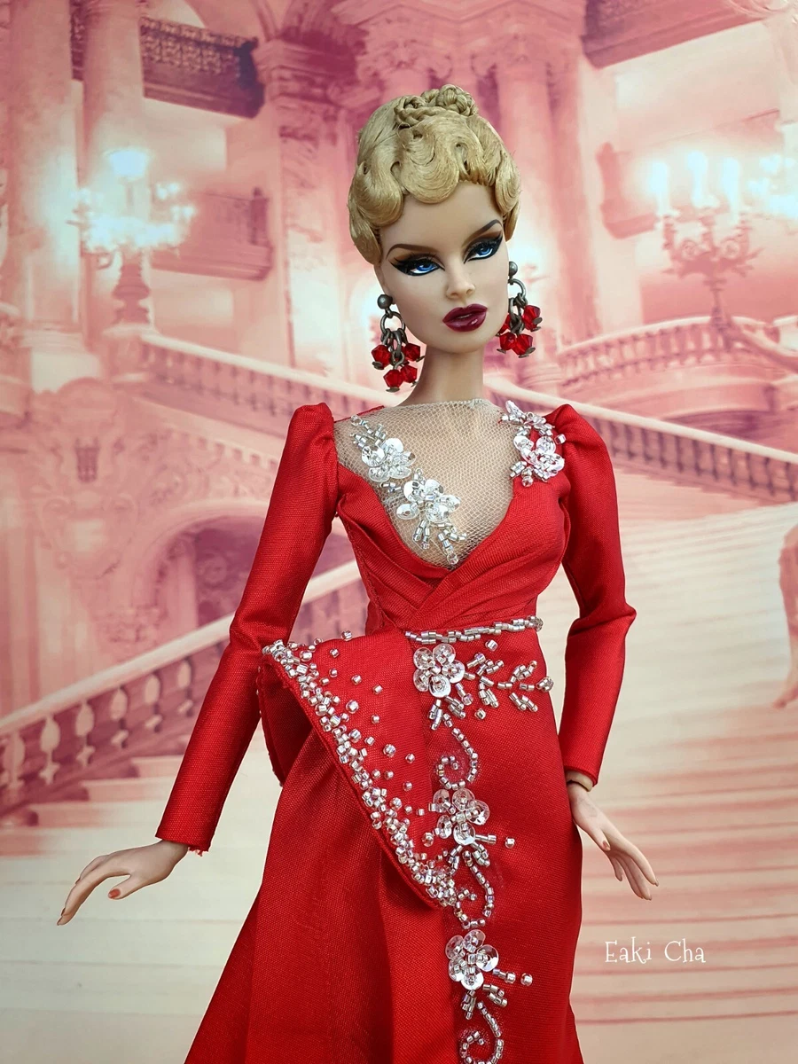 OOAK Red Evening Dress Outfit Gown Barbie Silkstone Fashion