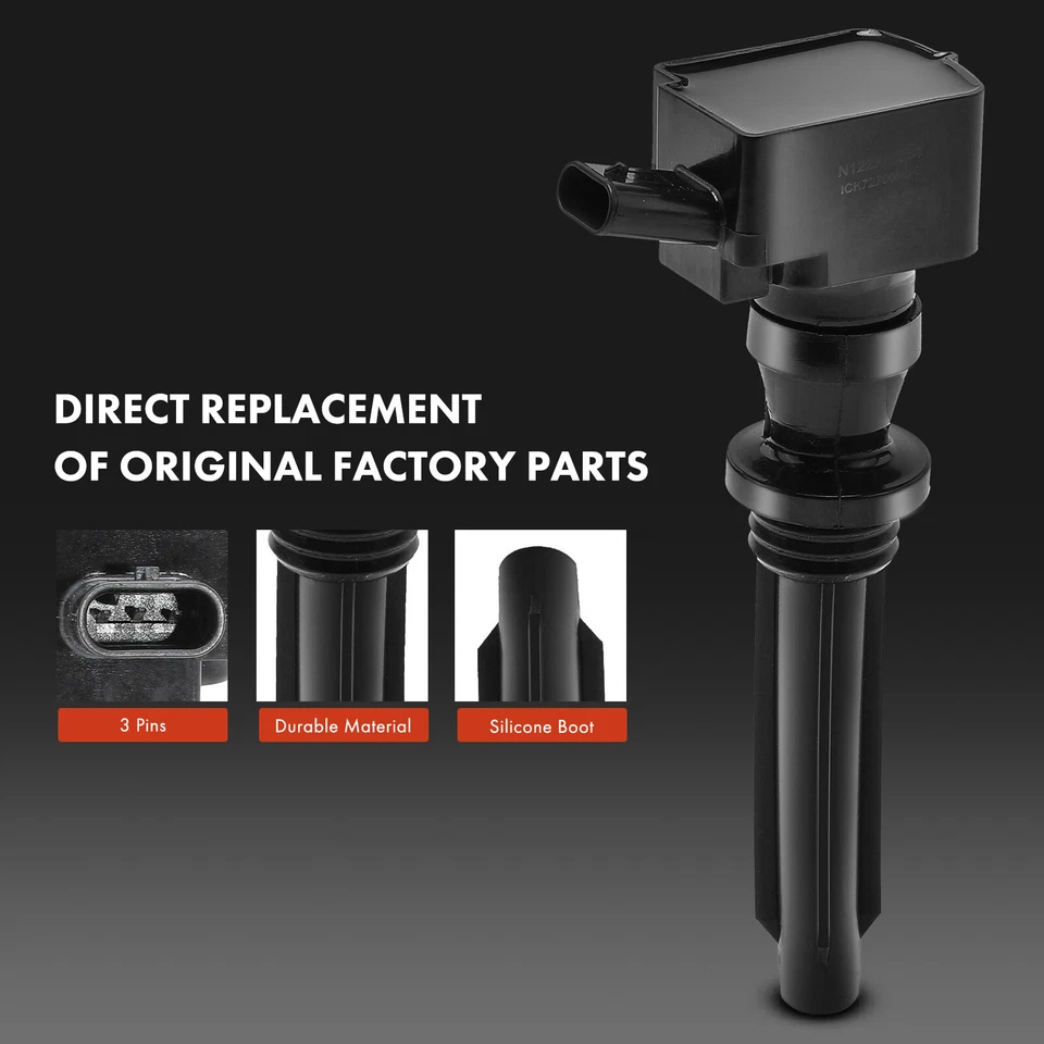 6x Bobina de encendido + 6x Kit de bujías de iridio para Jaguar F-Pace F-Type XE XF XJ Foto 4 de 4