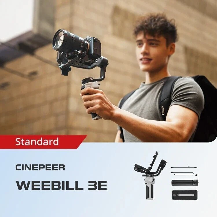 Cámara estabilizadora cardán liviana oficial de 3 ejes Zhiyun CINEPEER Weebill 3E Foto 2 de 4