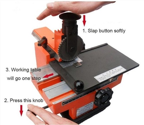 Semi-Automatic Sheet Embosser Metal Stamping Printer Marking Machine Label 4M ci - 第 2/2 張圖片