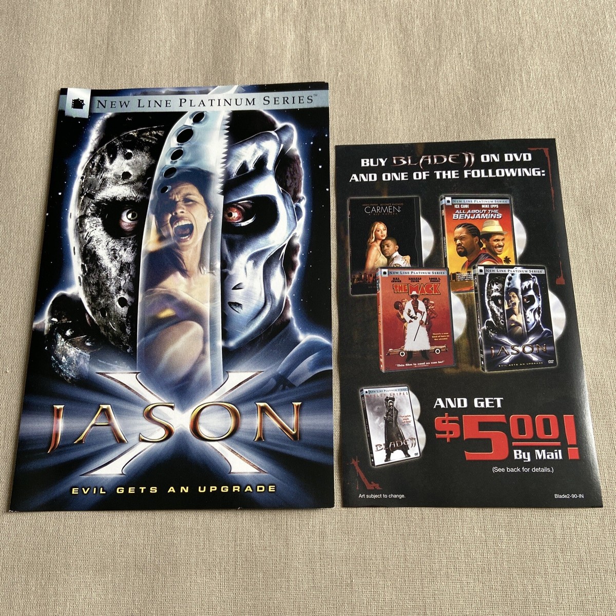 Jason X (DVD, 2001) W/ Insert Booklet Jim Isaac Kane Hodder Horror