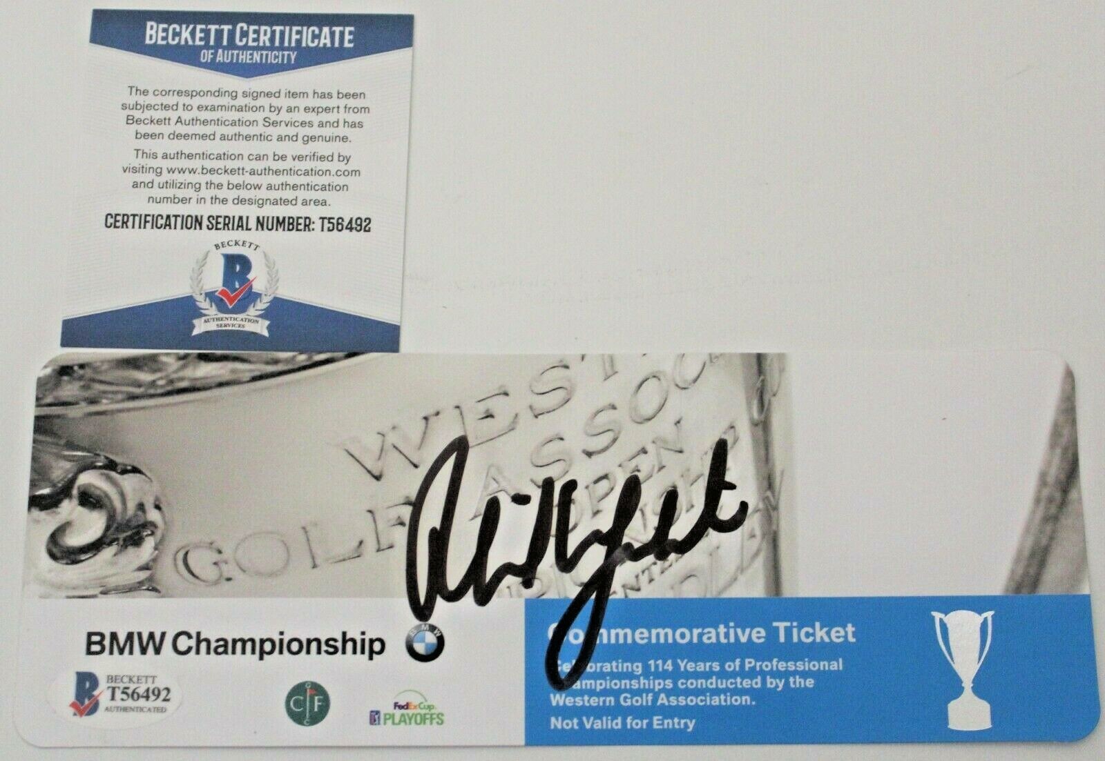 Phil Mickelson Autographed Signed 2017 BMW Championship Ticket w/Beckett COA Conway Farms 