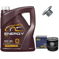 MotoröL Set 5W-30 5 Liter + ÖLfilter + Schraube FüR Chevrolet Opel Vectra Astra