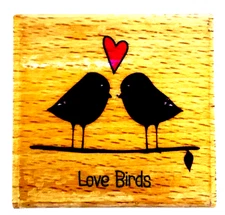 New STUDIO G Kolette Hall LOVE BIRDS Rubber Stamp Romance Anniversary