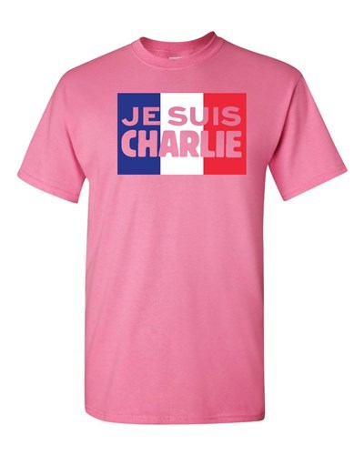 Je Suis Charlie Support France Flag Protest Paris Novelty Adult DT T-Shirt Tee - Imagen 6 de 8