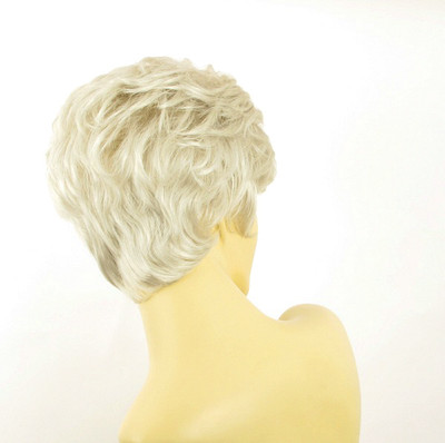 Perruque Courte Synthétique Pour Femme Couleur Blanc - Modèle CLEMENTINE, Bonnet Moyen, Neuve Avec étiquettes