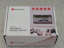 AV Access U2EX60 60M USB 2.0 Extender With PoC Transmitter Receiver New In Box