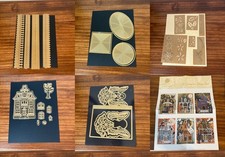 Lot of 5 ANNA GRIFFIN Embossing Dies Etc - Border Halloween Christmas