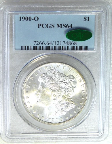 1900 O Morgan Silver Dollar PCGS MS64 CAC Frosty Premium Quality coin #K481