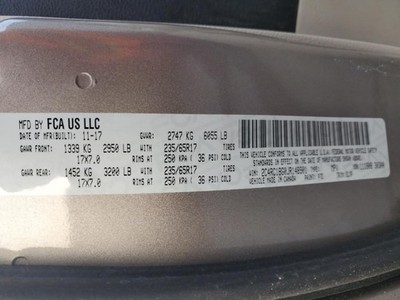 Used Washer Fluid Reservoir fits: 2018 Chrysler Pacifica  Grade A