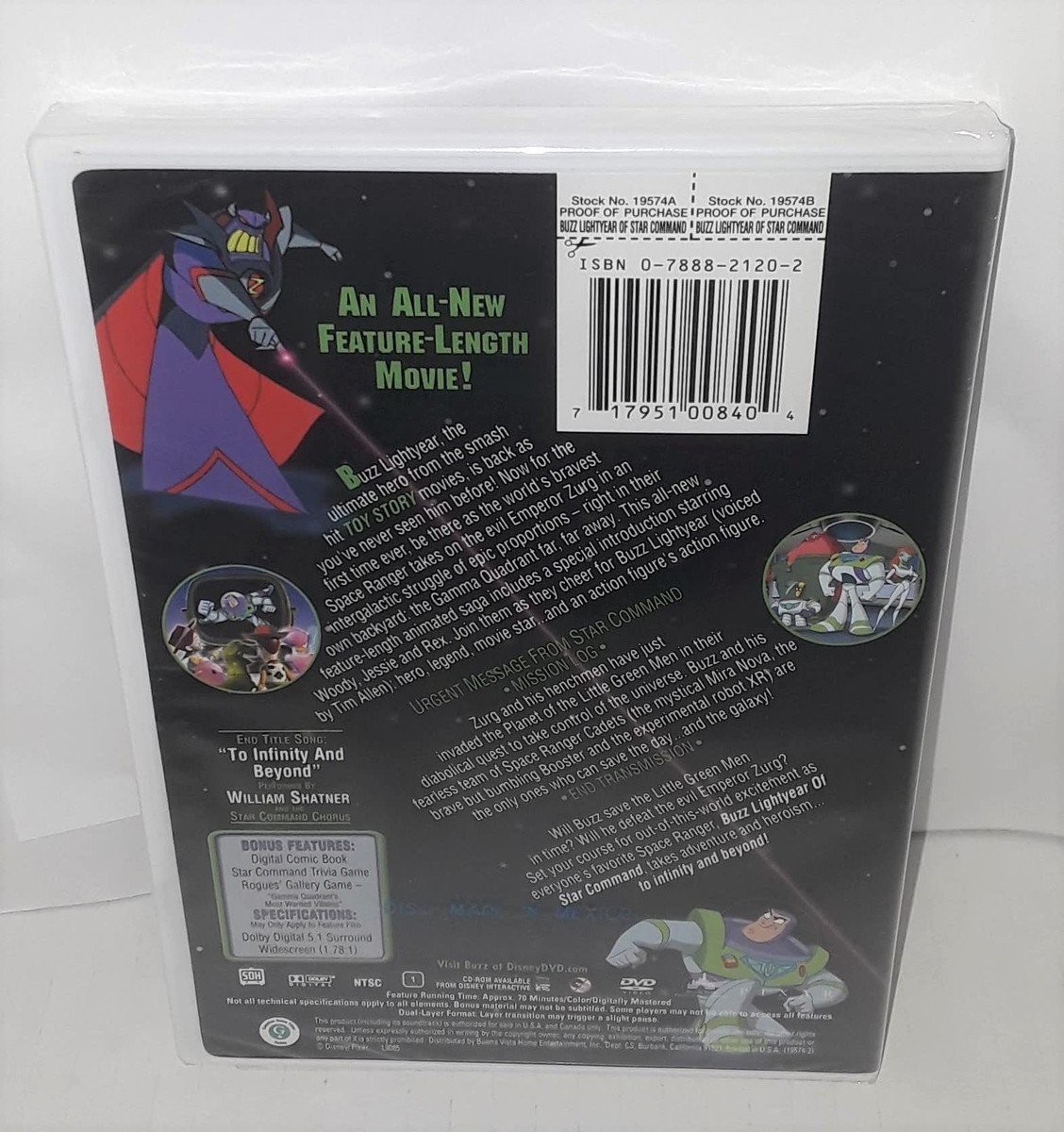 Buzz Lightyear of Star Command: The Adventure Begins (DVD, 2000