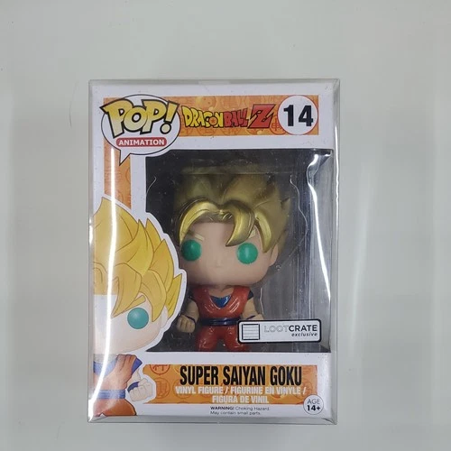 Funko Pop! Dragon Ball Z Super Saiyan Goku #14 (Metallic) Lootcrate Exclusive