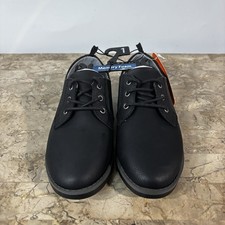 Wonder Nation Oxford Dress Shoes Boys Size 1 Black Lace Up Memory Foam