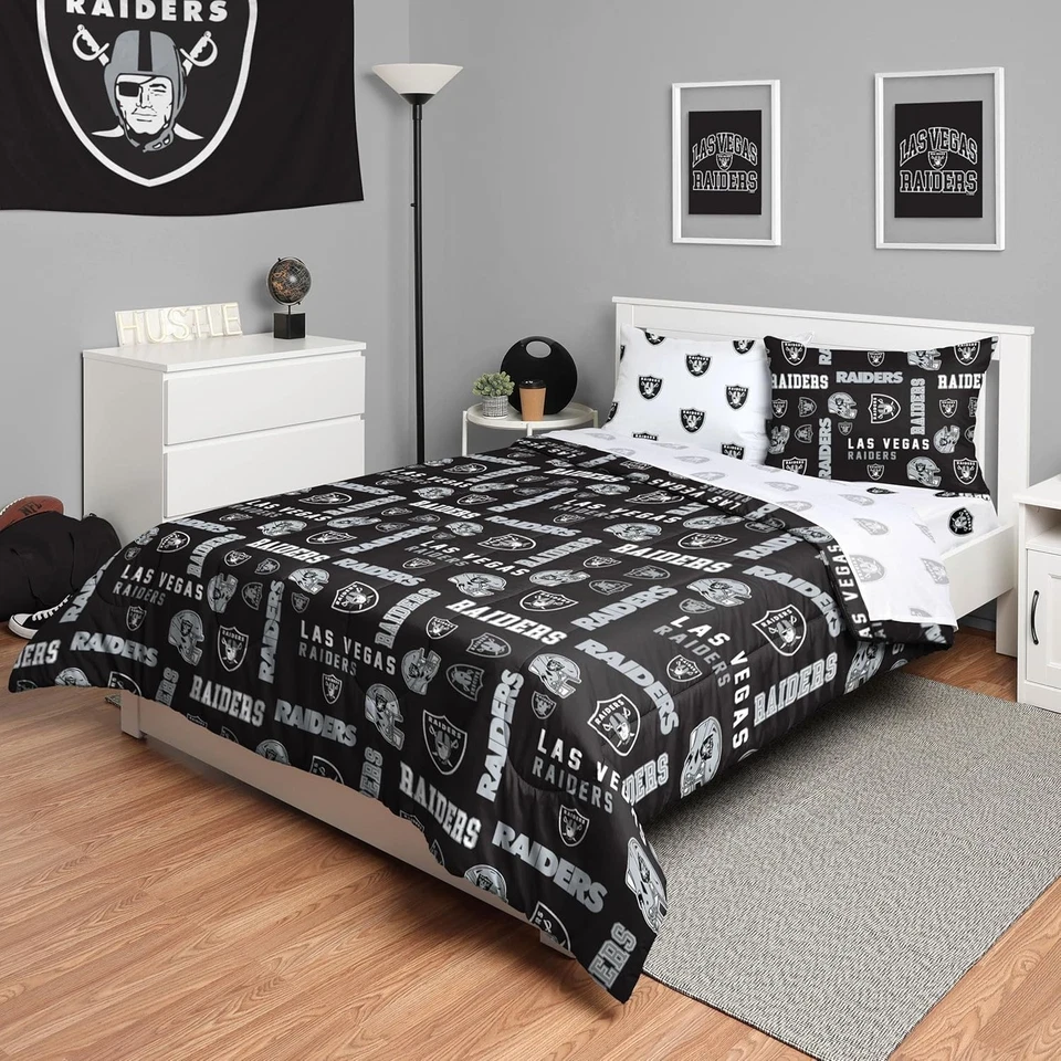 Conjunto de ropa de cama Raiders de 5 piezas Foto 3 de 4