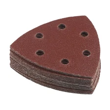 Versatile Triangular Sanding Discs for Multiple Surfaces 90mm 6 Hole 20pcs