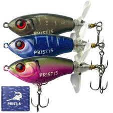 Double-Blade Ploppers: Saltwater/Freshwater Fishing Lure with Rotating Tail