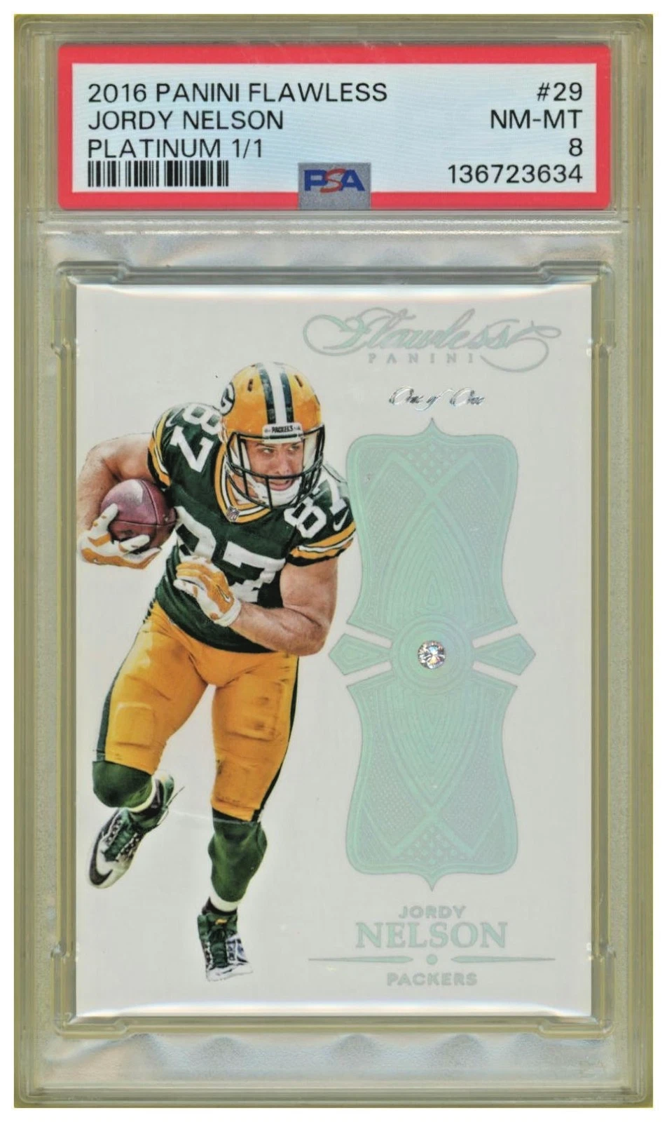 2016 Panini Flawless Jordy Nelson Platinum #29...