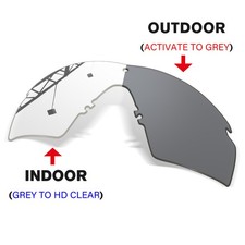 Transition-Clear to Grey Replacement Lenses for Oakley M Frame 2.0 Strike