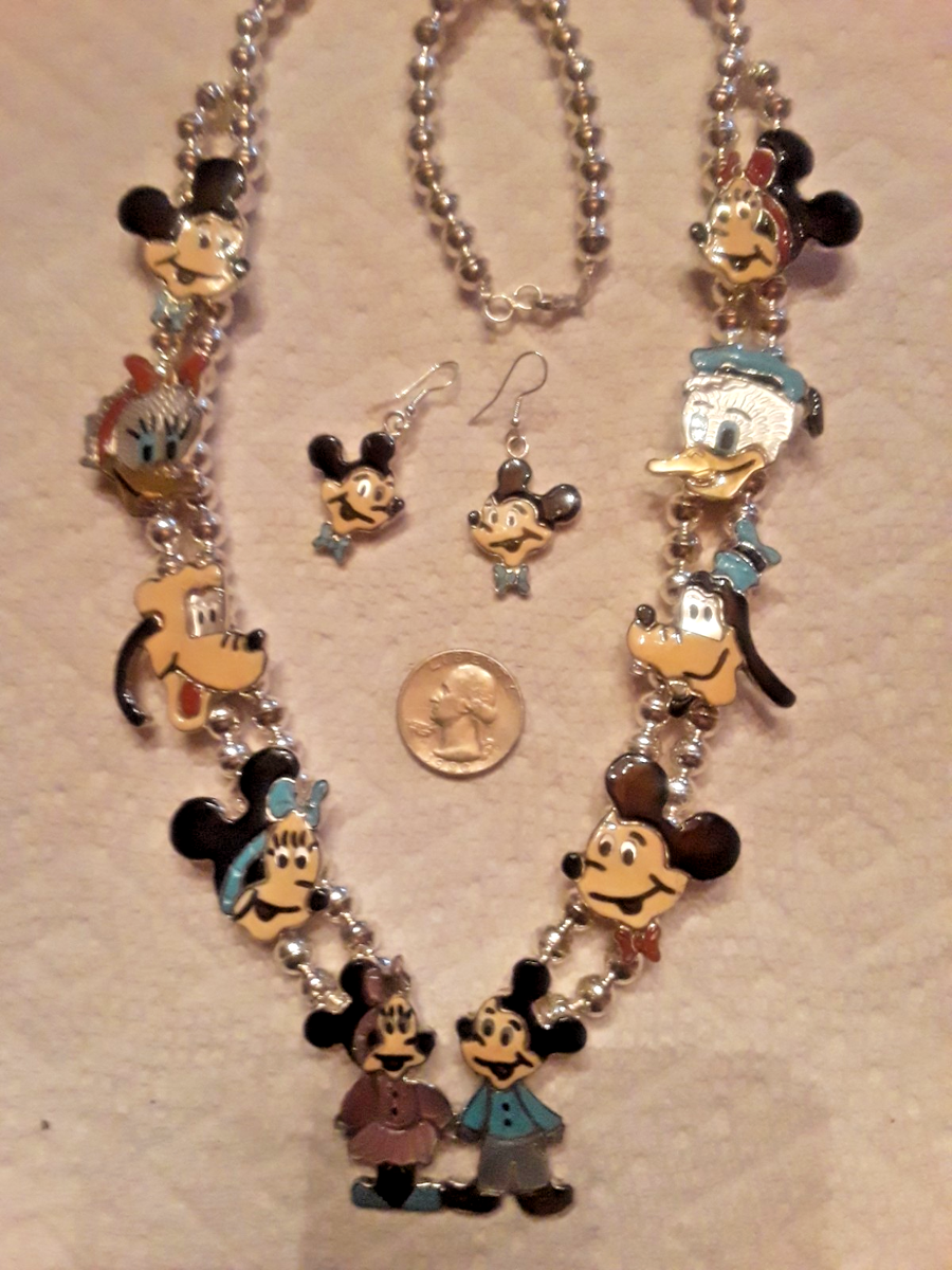 Zuni ANDREA L. SHIRLEY Disney Mickey Mouse Squash Blossom Necklace