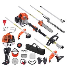 Uimoso 6-in-1 Multi-Functional Trimming Tools Gas Hedge Trimmer 43CC Weed Eater