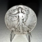 1945-D Walking Liberty Half Dollar In F Condition (B18) W/ Free Buffalo Nickels