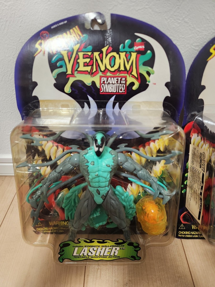 ToyBiz Spider-Man Venom Planet of The Symbiotes Lasher Lot of 2