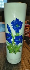 Plankenhammer Floss Bavaria Porzellanvase Enzian Goldrand TOP